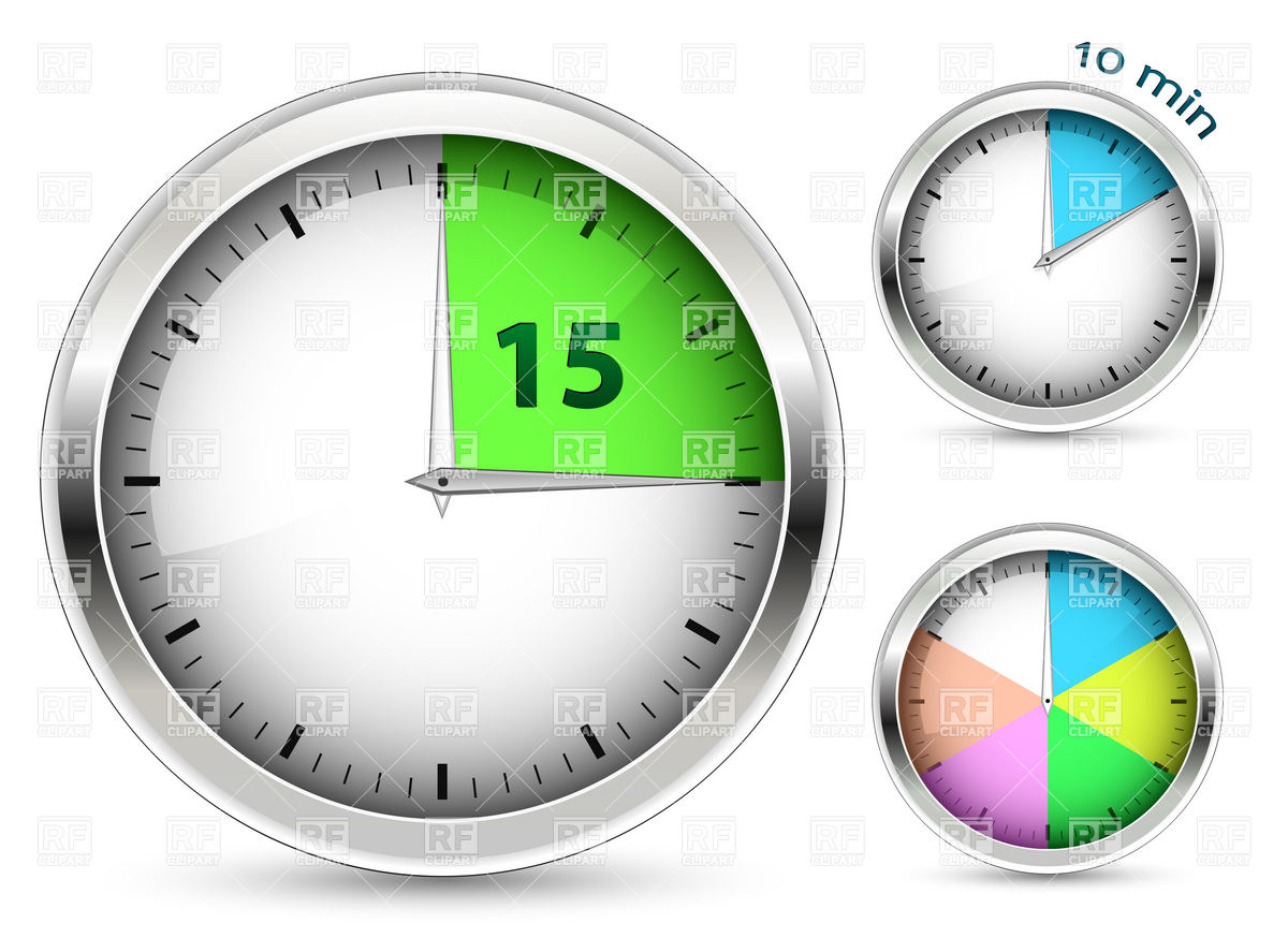 Set Of Clock Timers 6007 Objects Download Royalty Free Vector Clip