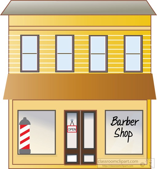 Barber Shop Building Store Front Clipart 8023g   Classroom Clipart