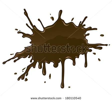 Chocolate Splash Blot With Drops And Blot  Eps10 Vector Illustration
