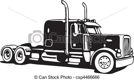 Clip Art Vector Of Truck Csp4466666   Search Clipart Illustration
