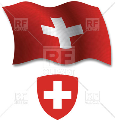Switzerland Textured Wavy Flag And Coat Of Arms Download Royalty Free    