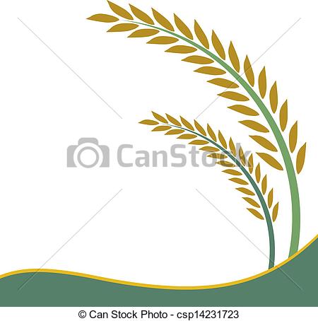 Vector   Rice Design On White Background   Stock Illustration Royalty