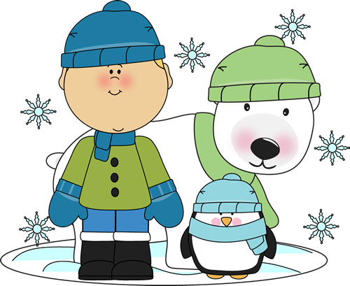 Boy With Penguin And Polar Bear Clip Art   Boy With Penguin And Polar