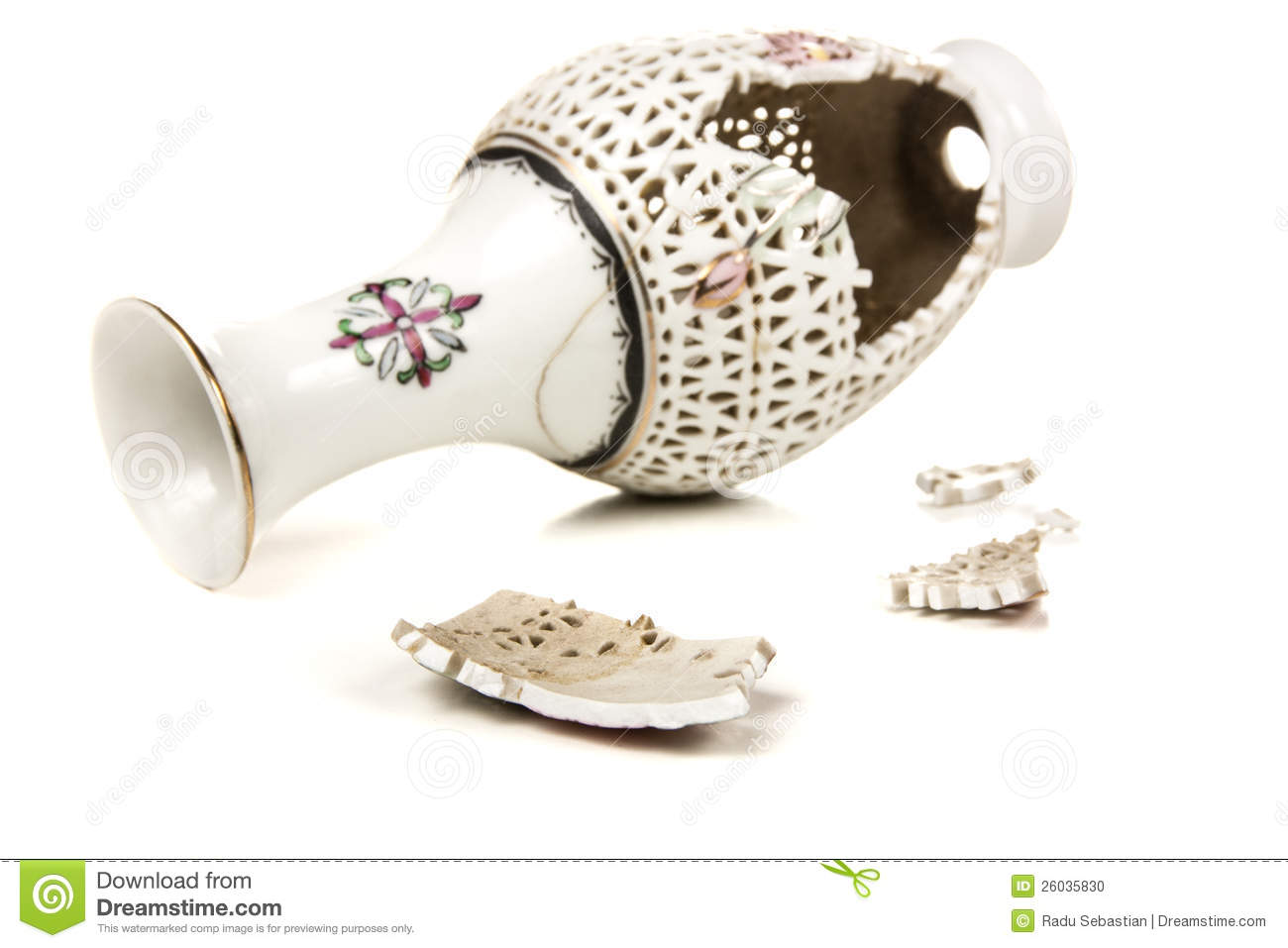 Broken Vase Stock Photo   Image  26035830