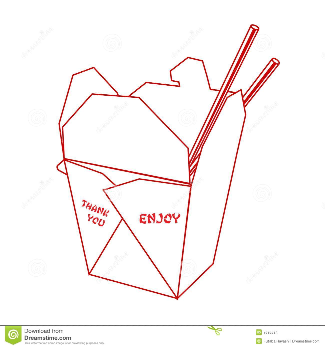 Chinese Takeout Clipart Chinese Takeout Box Stock