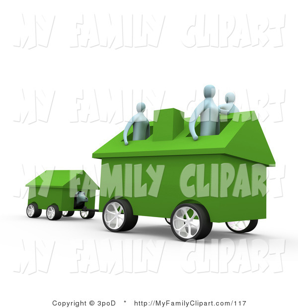 Royalty Free Family Clip Art Of A Relocating Family Moving