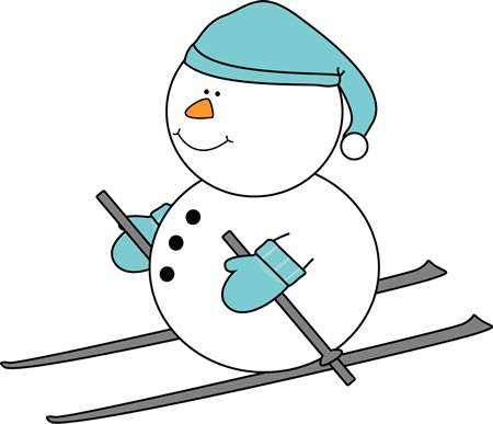 Snowman Skiing Clip Art   Snowman Skiing Image