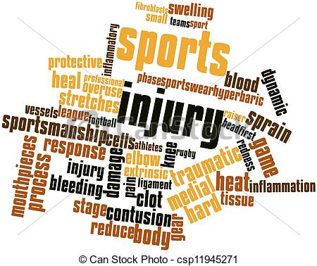Stock Illustration   Word Cloud For Sports Injury   Stock Illustration