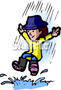 0511 1002 0705 1850 Kid Playing In A Rain Puddle Clipart Image Jpg