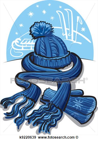 Art   Winter Clothing Wool Scarf Mitten  Fotosearch   Search Clipart
