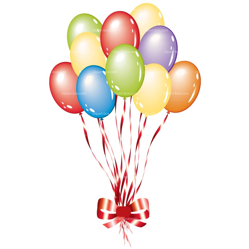 Clipart Party Balloons With Ribbon   Royalty Free Vector Design