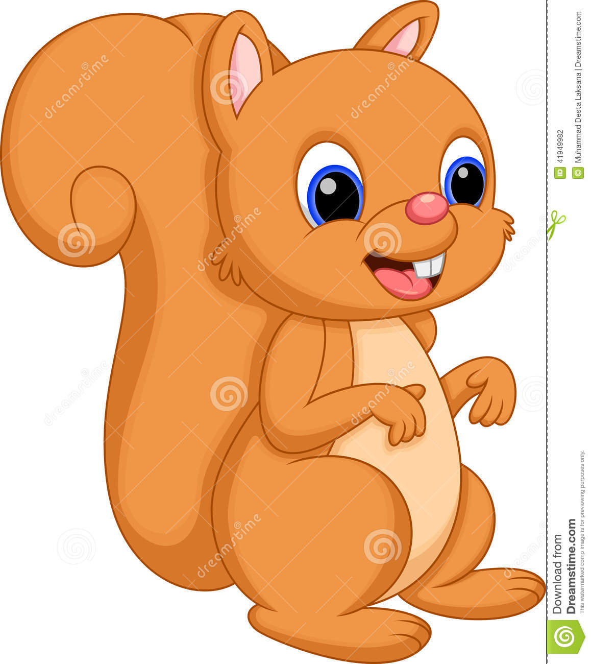 Cute Squirrel Clipart Cute Squirrel Cartoon With A