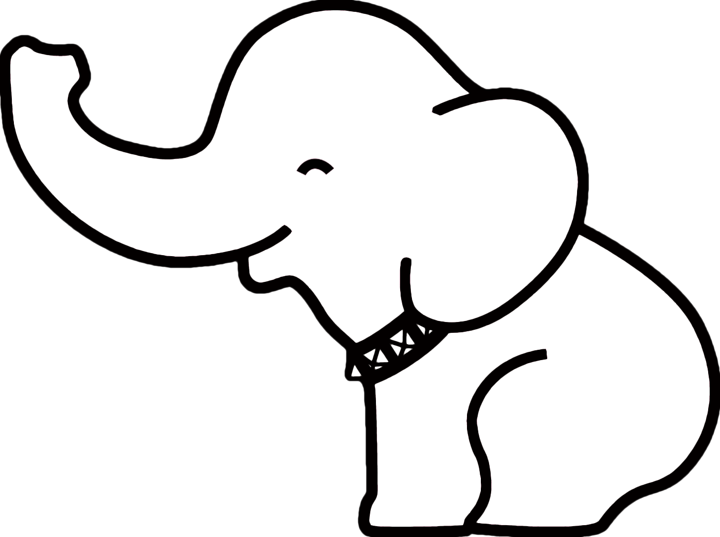 Baby Elephant Outline   Clipart Best