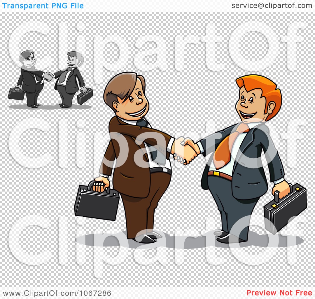Clipart Business Men Shaking Hands 2   Royalty Free Vector