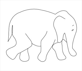 Free Elephant Outline Clipart   Free Clipart Graphics Images And