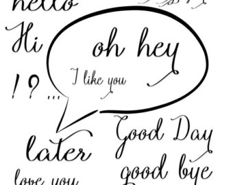 Just Saying Hello Clipart Words Clip Art Speech Clipart