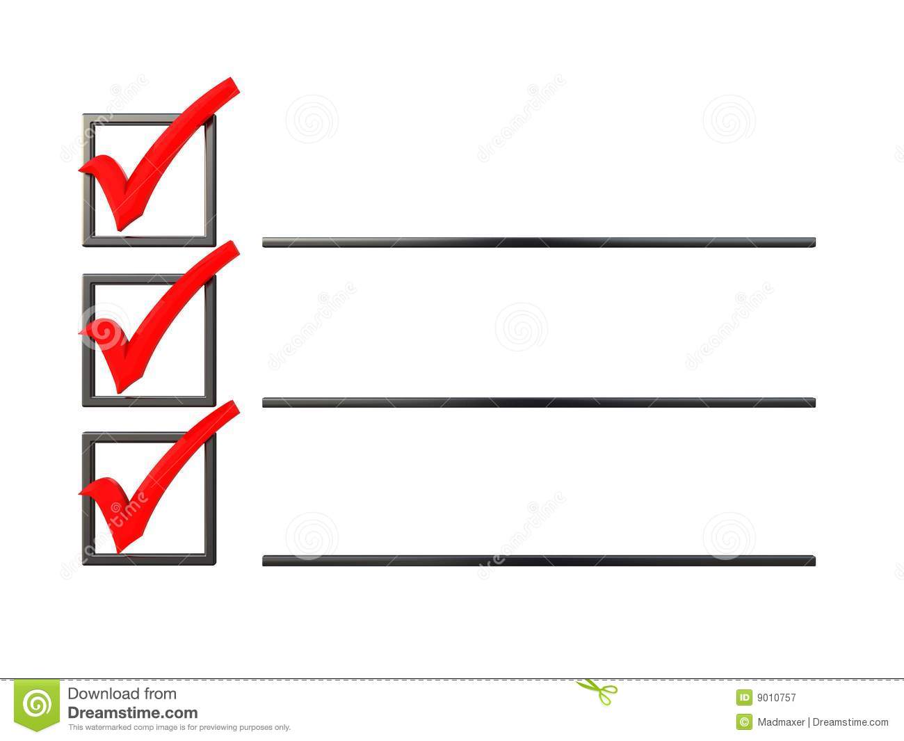 Checklist Royalty Free Stock Photography   Image  9010757
