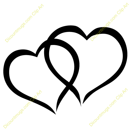 Clipart 12057 Interlocking Cute Hearts   Interlocking Cute Hearts Mugs