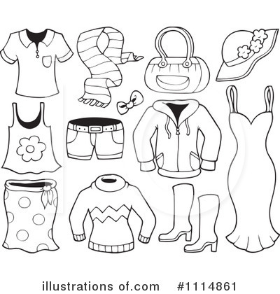 Clothes Clipart  1114861   Illustration By Visekart