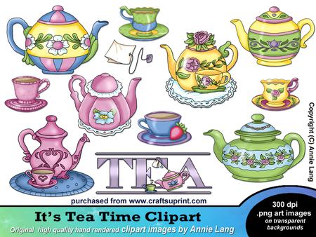 Tea Time Clipart   Designer Resources