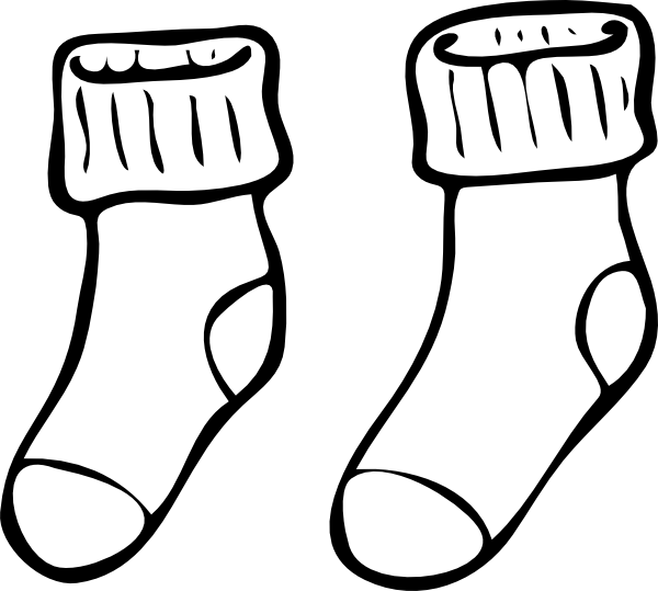 Clothing Pair Of Haning Socks Clip Art At Clker Com   Vector Clip Art