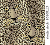 Spotted Cats Pattern Repeats Seamlessly    Stock Vector