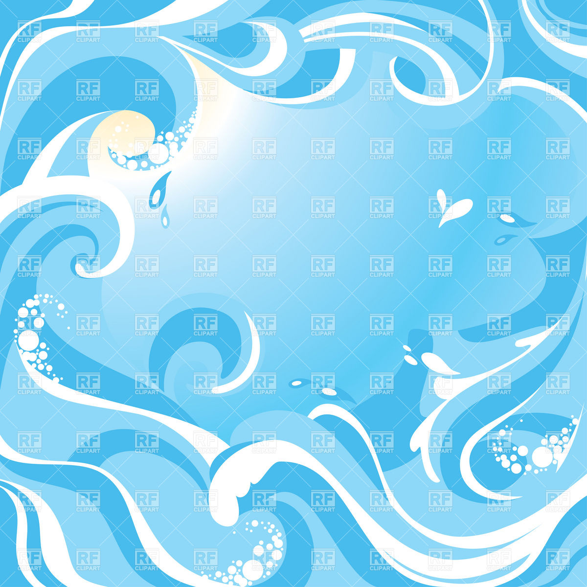     Water Background With Sea Waves Download Royalty Free Vector Clipart