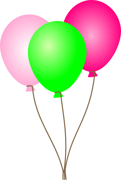 Pink Green Balloons Clip Art At Clker Com   Vector Clip Art Online