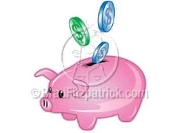 Cartoon Piggy Bank Clipart Picture   Royalty Free Piggy Bank Clip Art