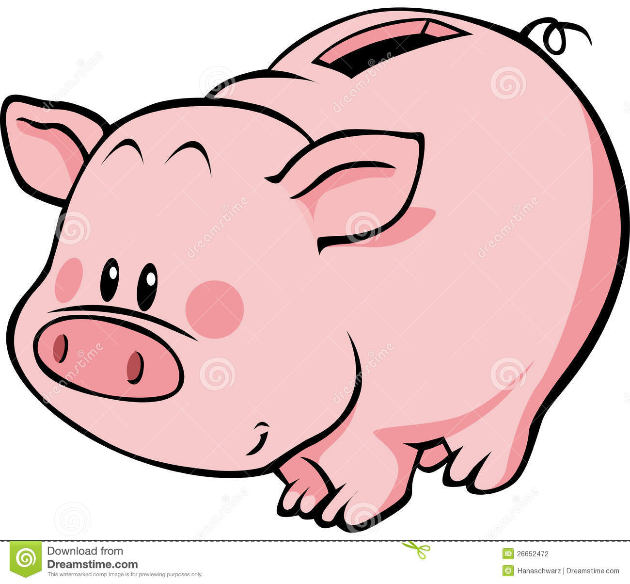 Cute Piggy Bank Clipart Cartoon Piggy Bank 26652472 Jpg