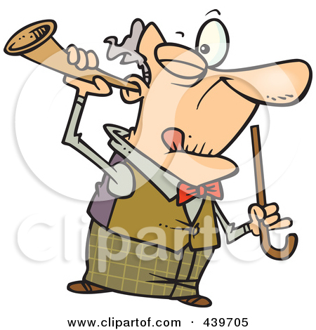 Royalty Free  Rf  Clip Art Illustration Of A Cartoon Old Man Holding A