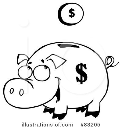 Royalty Free  Rf  Piggy Bank Clipart Illustration By Hit Toon   Stock