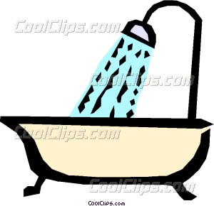 Shower Vector Clip Art