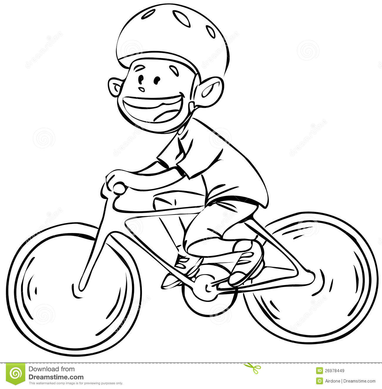 Bicycle Boy In Black And White Royalty Free Stock Images   Image