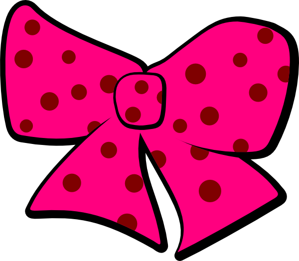 Bow With Polka Dots Clip Art   Brown   Download Vector Clip Art Online