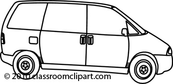 Clipart Black And White Delivery Van Clipart Black And White