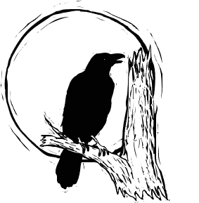 Crow Full Moon Halloween Moon Harvest Moon October Moon Raven