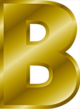 Free Gold Letter B Clipart