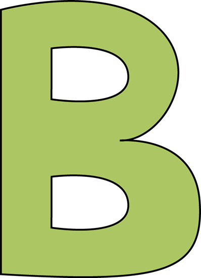 Green Letter B Clip Art Image   Large Green Capital Letter B