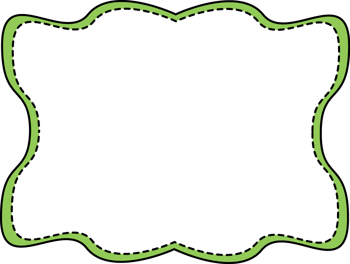 Green Wavy Stitched Frame   Green And Black Wavy Frame With An Inner
