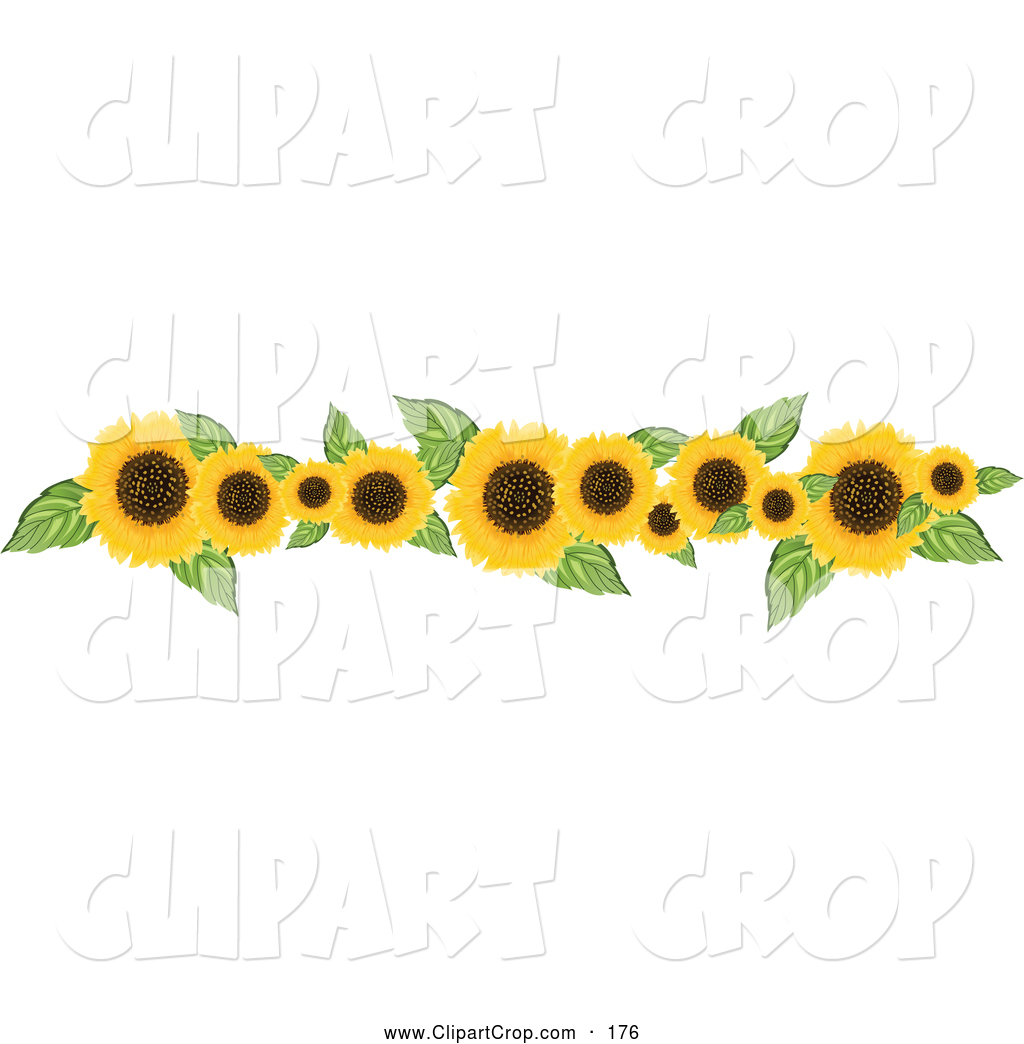 Sunflower Border Clipart Clip Art Vector Of A Border Or