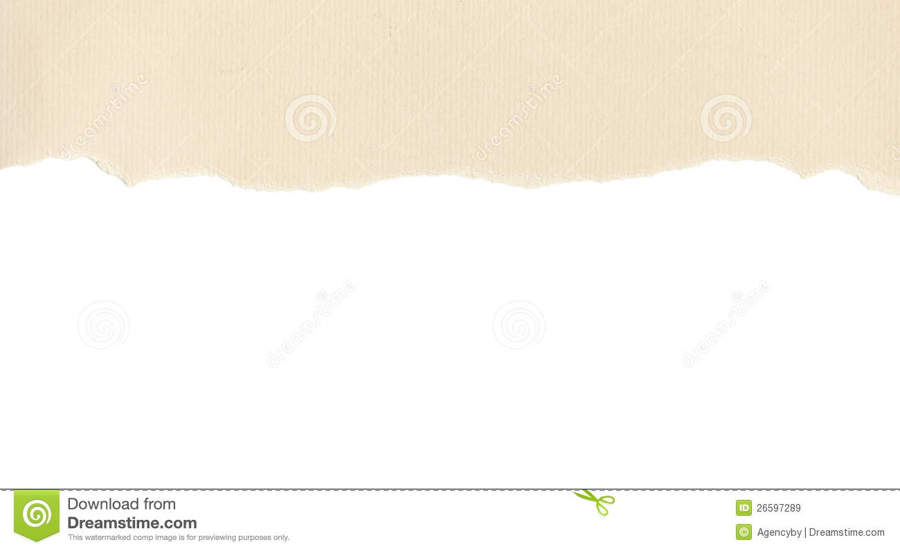 Beige Paper With Torn Edge On White Royalty Free Stock Images   Image    
