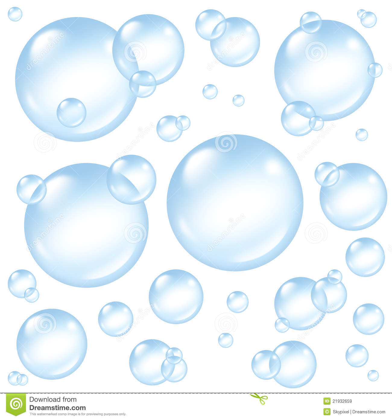 Bubbles And Transparent Soap Sud Bubble Composition With A Soap Suds
