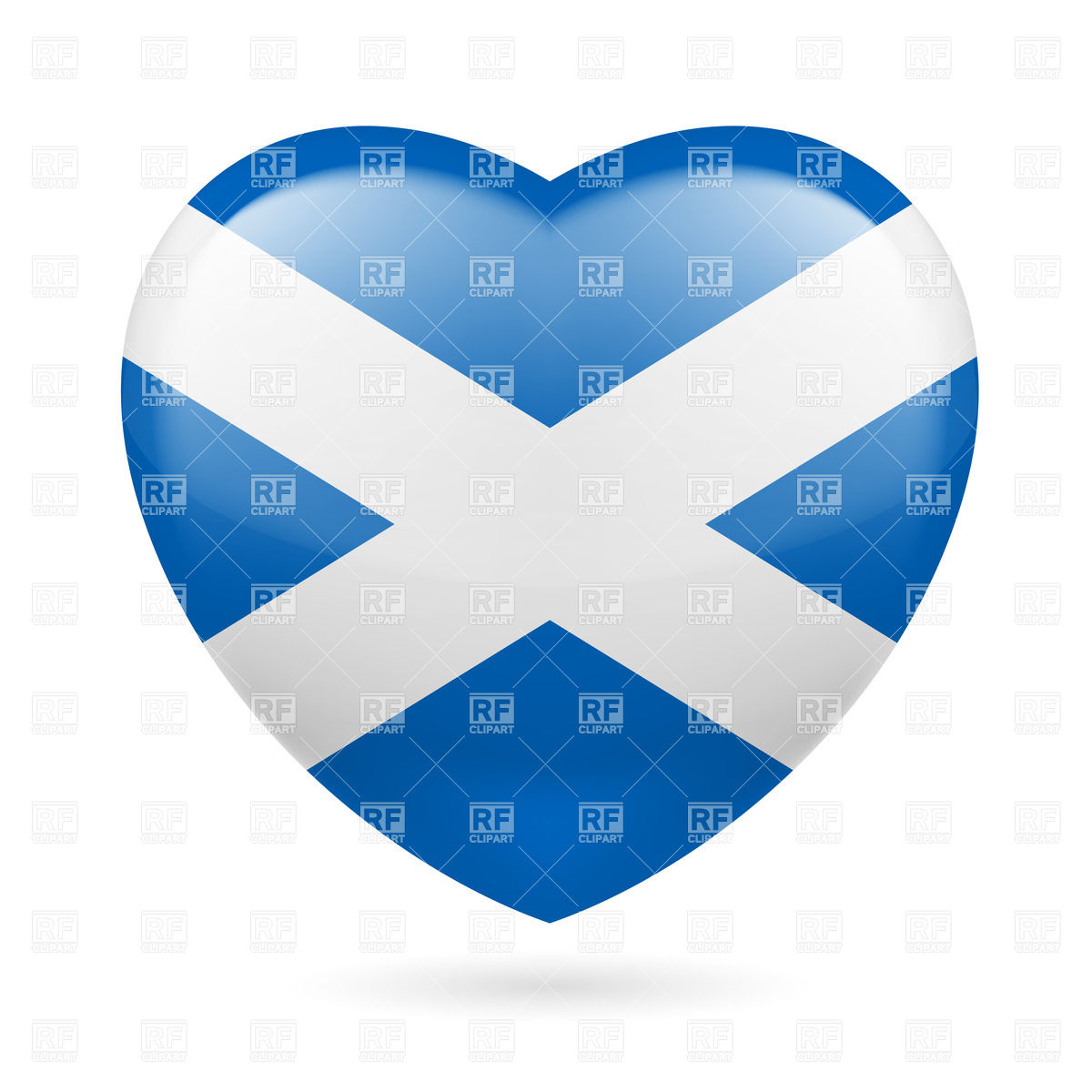 Heart With Scottish Flag Colors  I Love Scotland 31884 Download