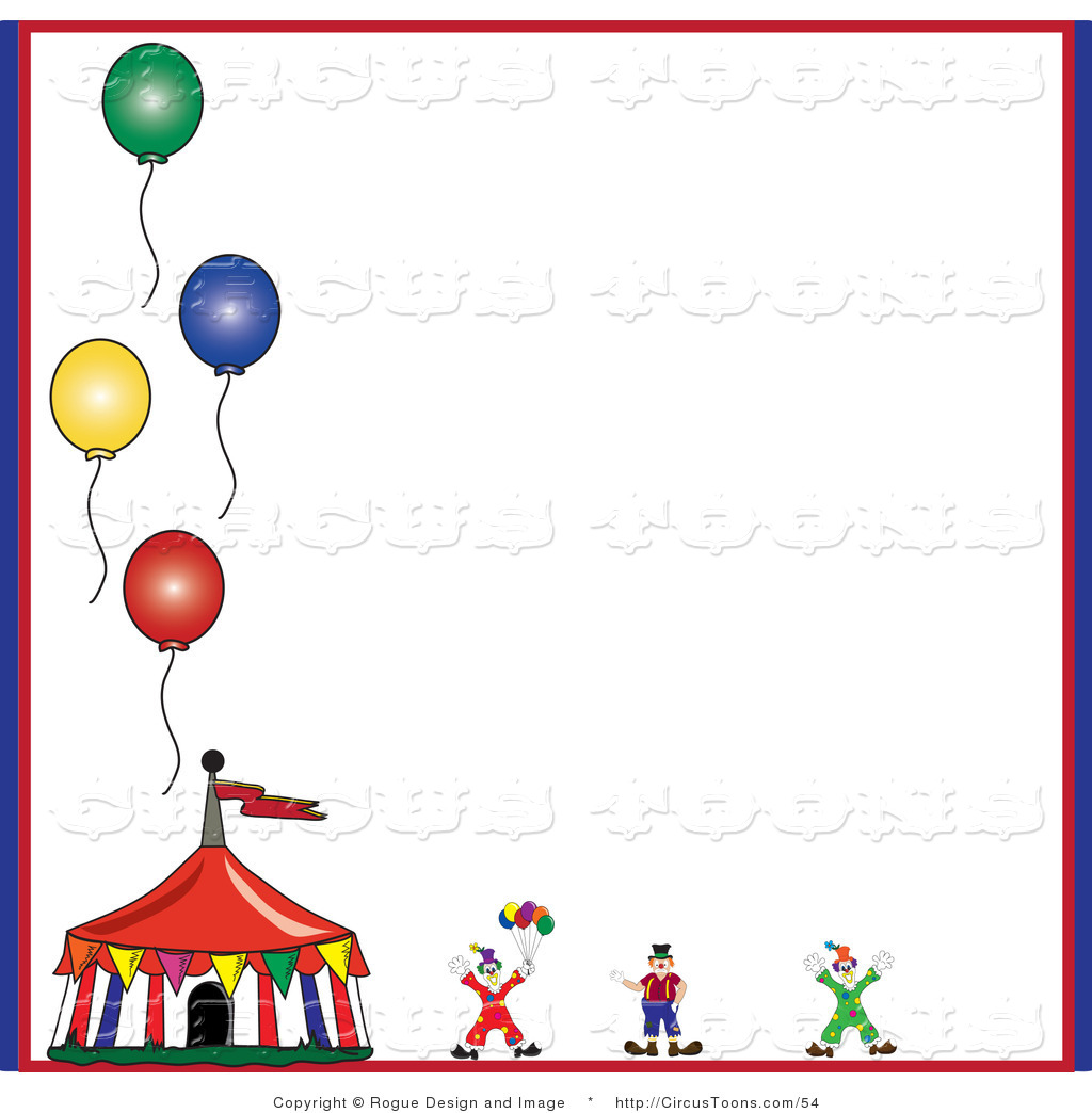 Larger Preview  Circus Clipart Of A Circus Clown And Tent With Four