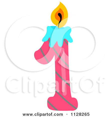 Number 1 Candle Clipart Number One Candle Clipart