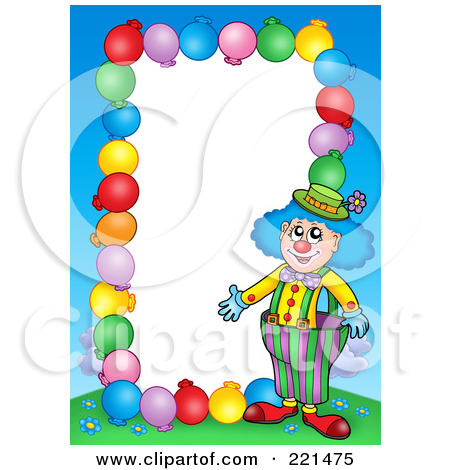 Royalty Free  Rf  Clipart Illustration Of A Border Of Party Balloons