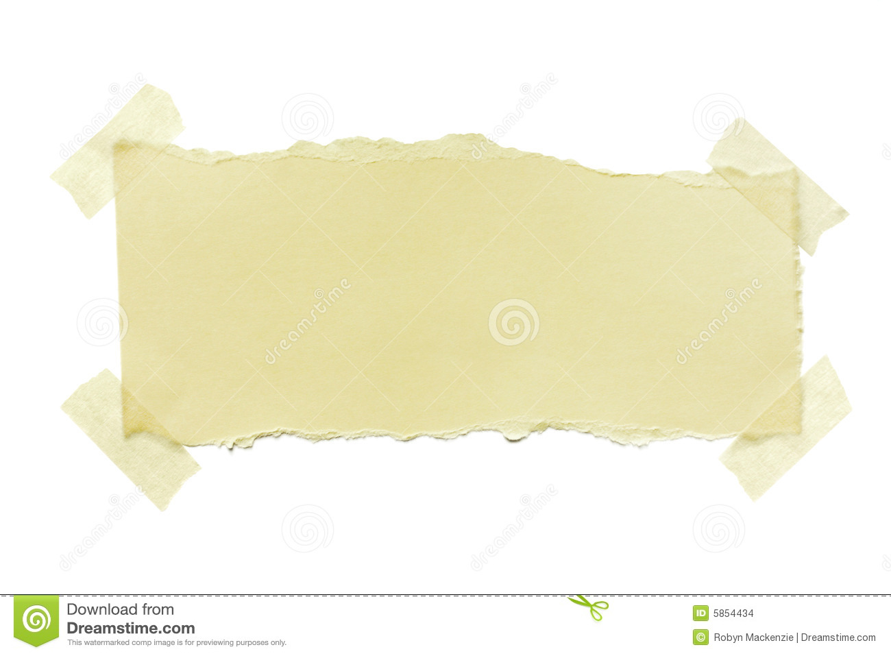 Torn Paper With Masking Tape Stock Images   Image  5854434