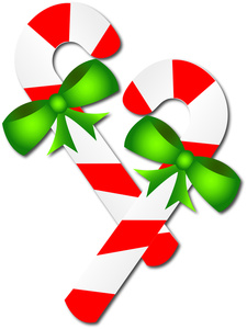 Candy Canes Clipart Image   Cartoon Candy Canes For Christmas