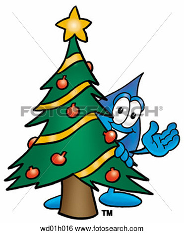 Clip Art   Water Drop With Christmas Tree  Fotosearch   Search Clipart